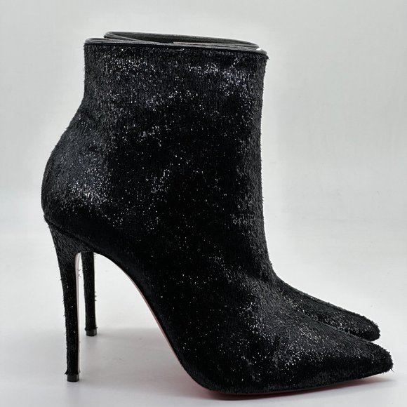 Christian Louboutin SO KATE BOOTY 100 Velours Papillon Ankle Boots Heels - Picture 8 of 16